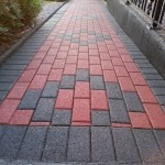 old cobble paving with sealer